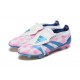 Adidas Predator Elite Tongue FG Football Boots Pink Beige Ltblue For Men 