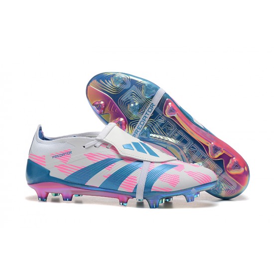 Adidas Predator Elite Tongue FG Football Boots Pink Beige Ltblue For Men