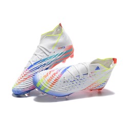 Adidas Predator Flfa World Cup Qatar 2022 Edge FG White Blue Orange Yellow High Men Football Boots