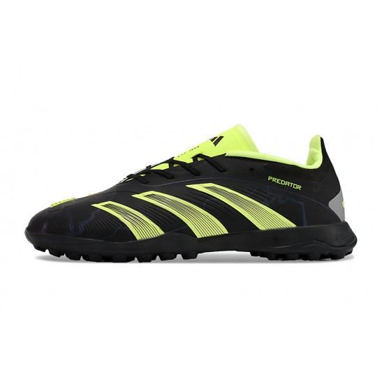 Women/Men Adidas Predator 24 Elite TF Black Yellow Football Boots