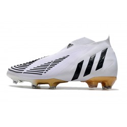 Adidas Predator Edge High FG White Black Gold Football Boots 