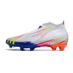 Adidas Predator FIFA World Cup Qatar 2022 Edge High FG White Orange Blue Football Boots 