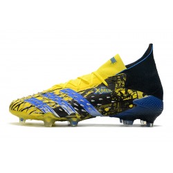 Adidas Predator Freak.1 FG Black Yellow Blue Low Football Boots 