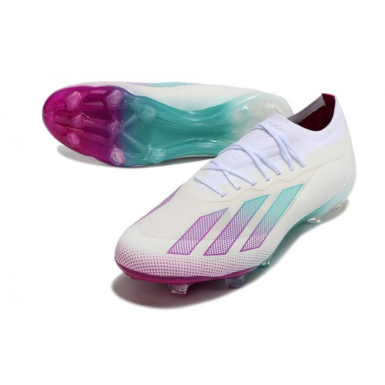 Adidas X 23 Crazyfast.1 FG  Football Boots Beige White Purple For Men