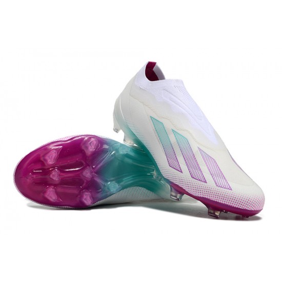 Adidas X 23 Crazyfast.1 Messi FG Boost Football Boots Beige White Purple For Men