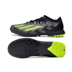 Adidas X Crazyfast.1 Laceless TF Low Football Boots Black Green For Men 