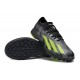 Adidas X Crazyfast.1 Laceless TF Low Football Boots Black Green For Men 