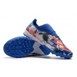 Adidas X Ghosted 3 TF Navy Blue Orange Football Boots