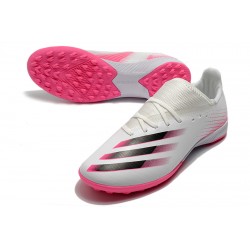 Adidas X Ghosted 3 TF White Pink Black Football Boots