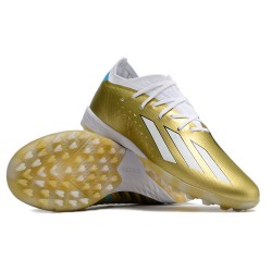 Adidas X Speedportal .1 TF Low White Gold Black Men Football Boots