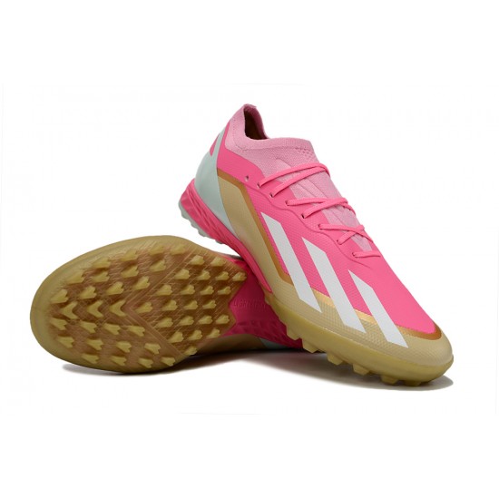 Adidas X Speedportal.1 TF Men's Pink and Gold Football Boots