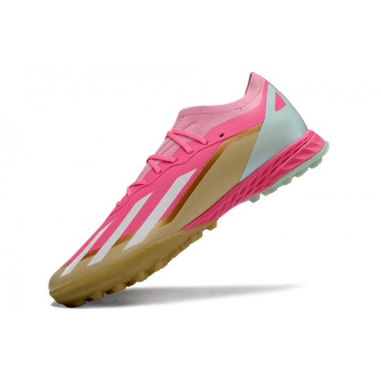 Adidas X Speedportal.1 TF Men's Pink and Gold Football Boots