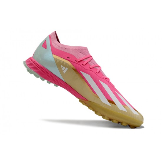 Adidas X Speedportal.1 TF Men's Pink and Gold Football Boots