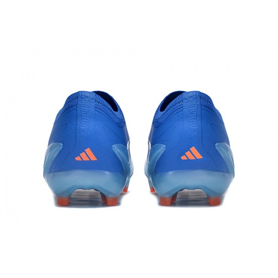 Adidas x23crazyfast.1 FG Low Football Boots Blue Silver Orange For Men/Women