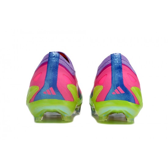 Adidas x23crazyfast.1 FG Low Football Boots Pink Purple Green For Men/Women