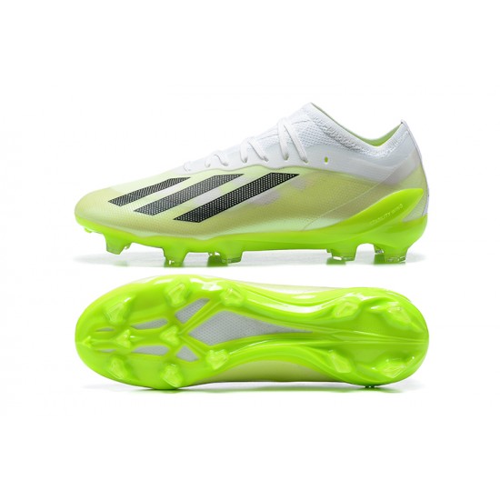 Adidas x23crazyfast.1 FG Low Football Boots White Black Green For Men