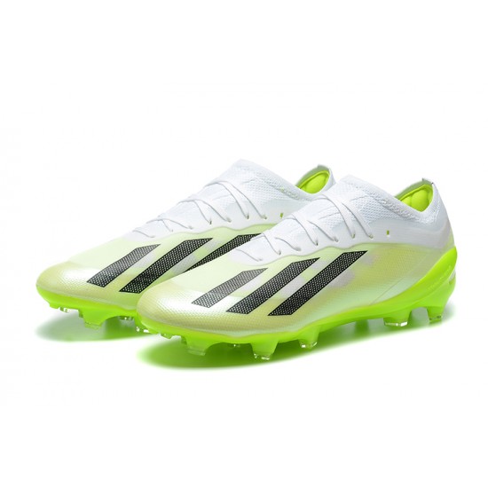 Adidas x23crazyfast.1 FG Low Football Boots White Black Green For Men 