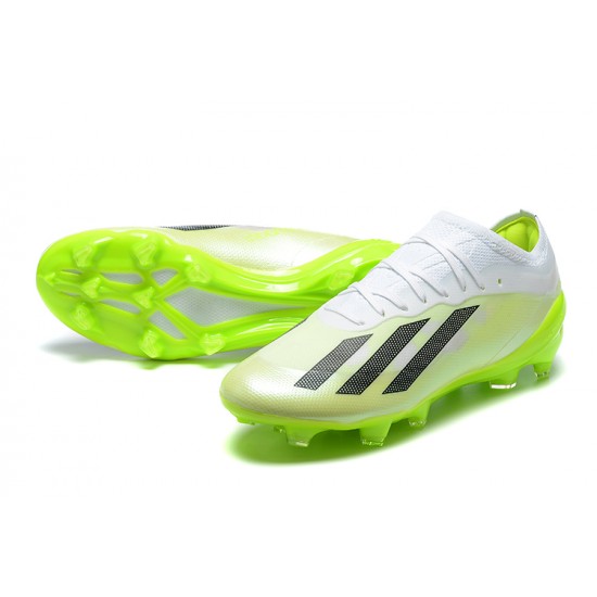 Adidas x23crazyfast.1 FG Low Football Boots White Black Green For Men