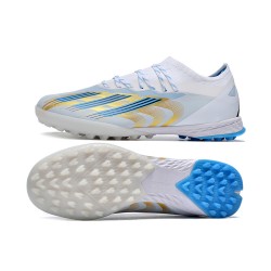 Adidas x23crazyfast.1 TF Low Football Boots White Blue Gold For Men/Women