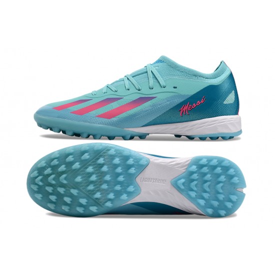 Women/Men Adidas X Speedportal.1 TF Bule and Pink Football Boots