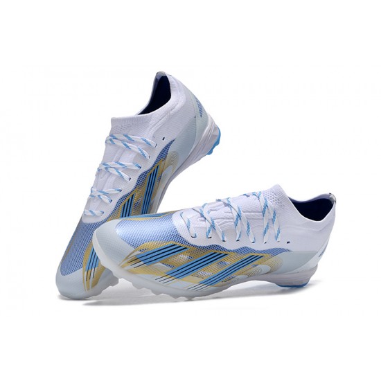 Women/Men Adidas X Speedportal.1 TF White Gold Football Boots