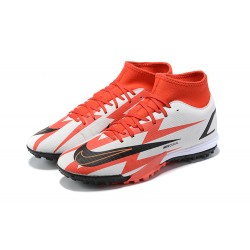 Nike Superfly 8 Academy TF 39 45 Red White Black High Football Boots