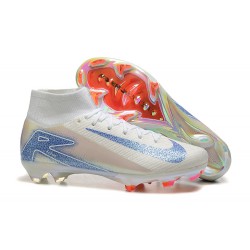 Nike Mercurial Superfly 10 Elite FG Blue and White Men's Football Boots