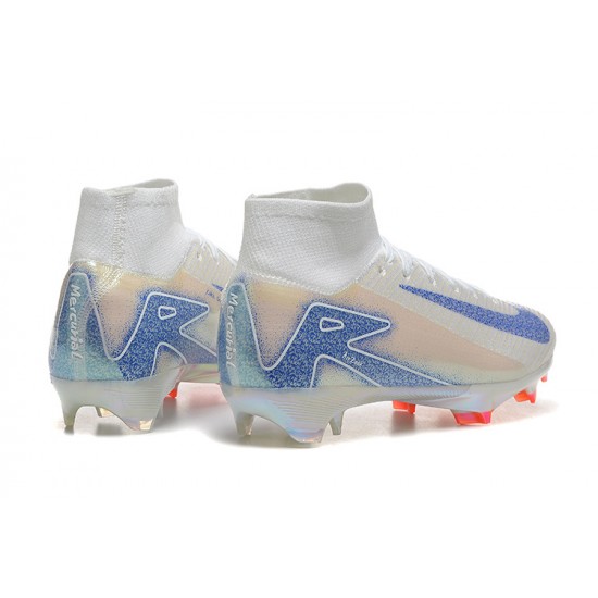 Nike Mercurial Superfly 10 Elite FG Blue and White Men's Football Boots