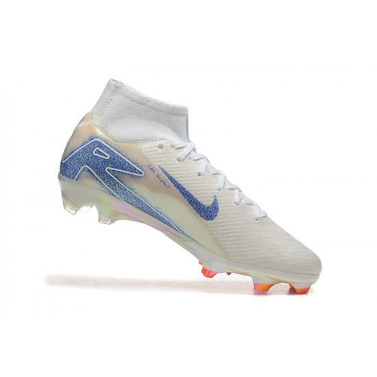 Nike Mercurial Superfly 10 Elite FG Blue and White Men's Football Boots