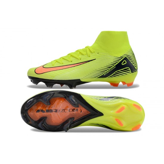 Nike Mercurial Superfly 10 Elite FG Chartreuse and Orange Men's Football Boots