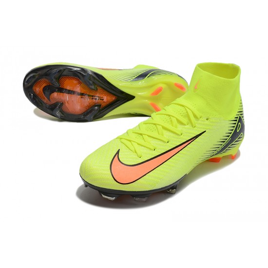 Nike Mercurial Superfly 10 Elite FG Chartreuse and Orange Men's Football Boots