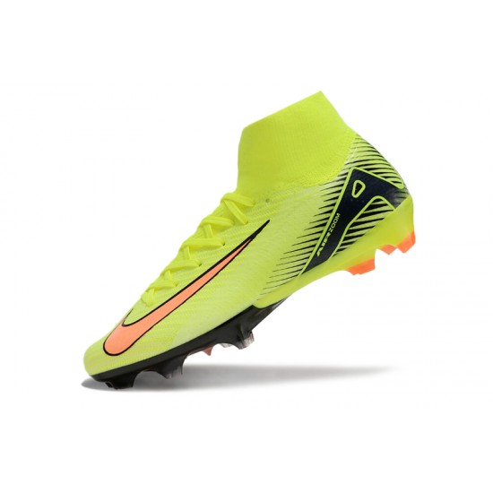 Nike Mercurial Superfly 10 Elite FG Chartreuse and Orange Men's Football Boots