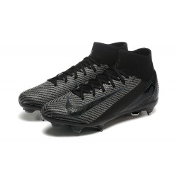 Nike Mercurial Superfly 10 Elite FG Men's Black and Grey Football Boots