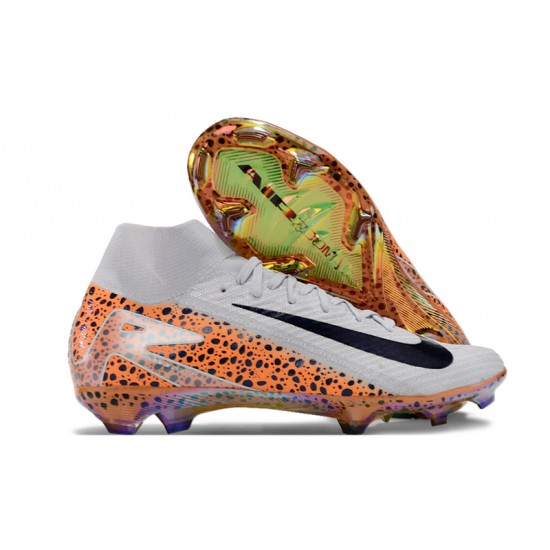 Nike Mercurial Superfly 10 Elite FG Men's White and Orange Football Boots