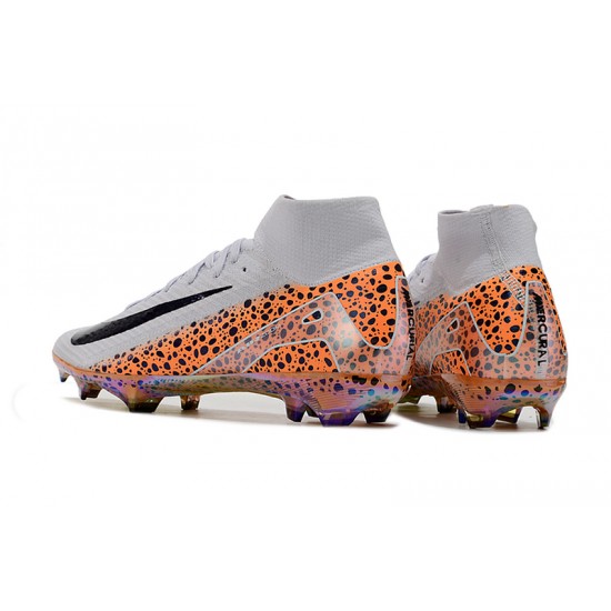 Nike Mercurial Superfly 10 Elite FG Men's White and Orange Football Boots