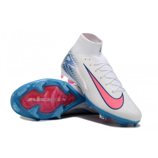 Nike Mercurial Superfly 10 Elite FG Men's White and Pink Football Boots