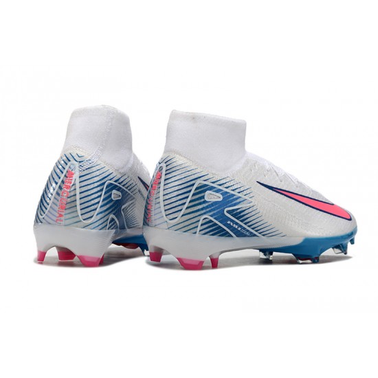 Nike Mercurial Superfly 10 Elite FG Men's White and Pink Football Boots