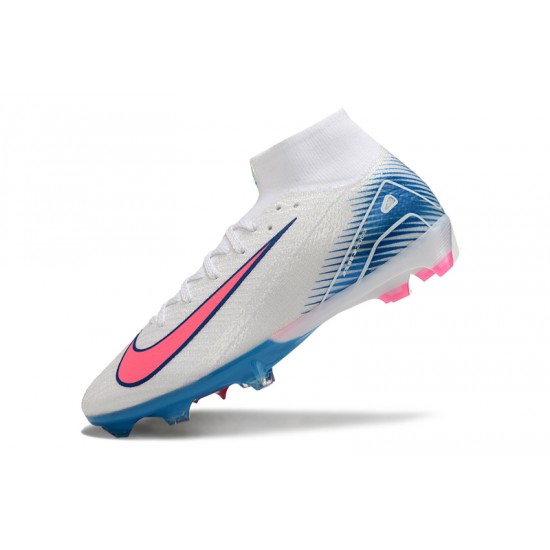 Nike Mercurial Superfly 10 Elite FG Men's White and Pink Football Boots