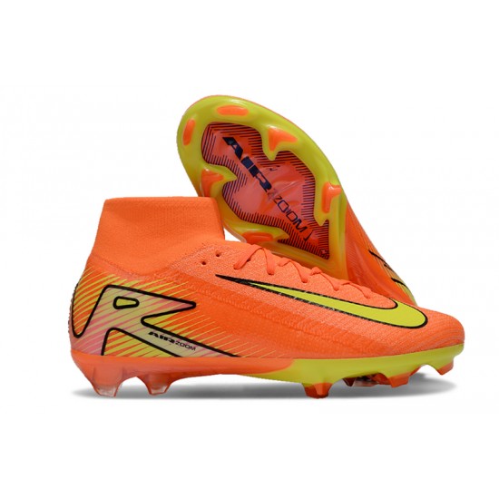 Nike Mercurial Superfly 10 Elite FG Men's Yellow and Orange Football Boots