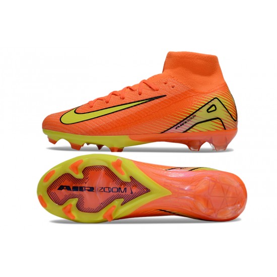 Nike Mercurial Superfly 10 Elite FG Men's Yellow and Orange Football Boots