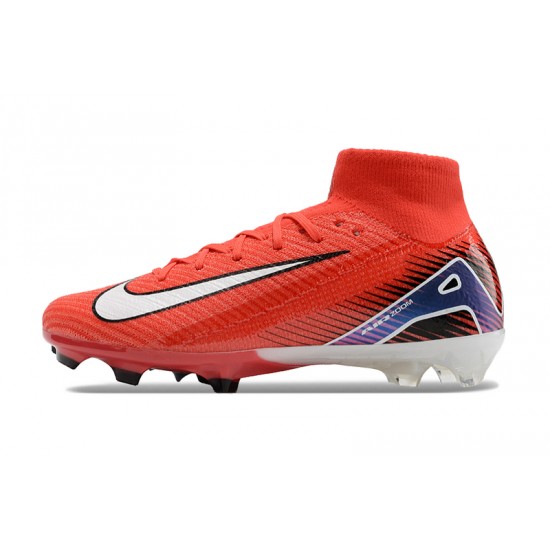 Nike Mercurial Superfly 10 Elite FG Red and White Men's Football Boots