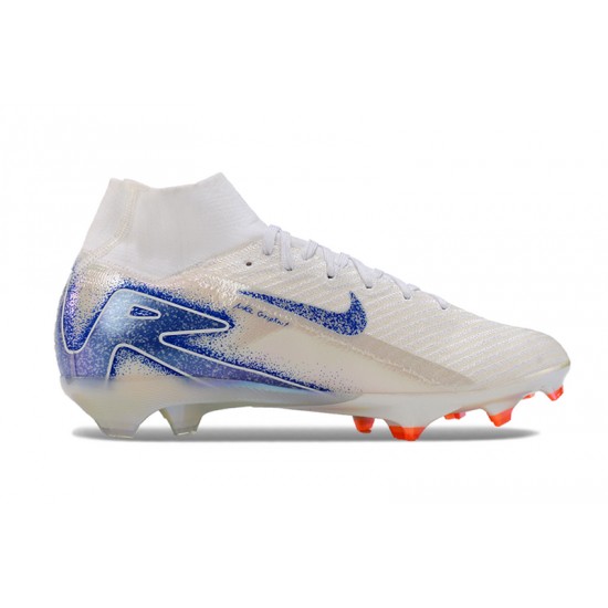 Nike Mercurial Superfly 10 Elite FG White Bule Men's Football Boots