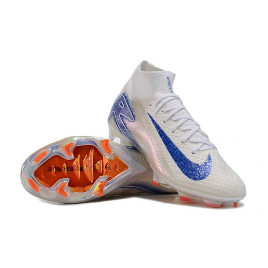 Nike Mercurial Superfly 10 Elite FG White Bule Men's Football Boots