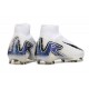 Nike Mercurial Superfly 10 Elite FG White and Bule Men's Football Boots