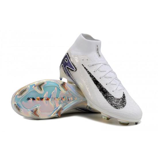 Nike Mercurial Superfly 10 Elite FG White and Bule Men's Football Boots