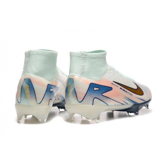 Nike Mercurial Superfly 10 Elite FG White and Gold Men's Football Boots