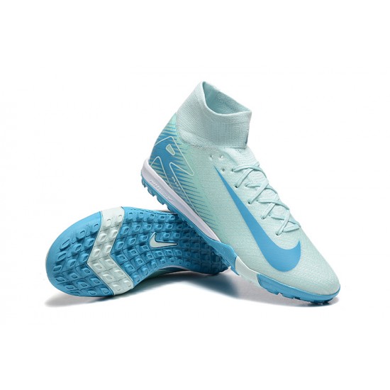 Nike Mercurial Superfly 10 Elite TF Ltblue White Men's Football Boots