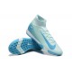 Nike Mercurial Superfly 10 Elite TF Ltblue White Men's Football Boots