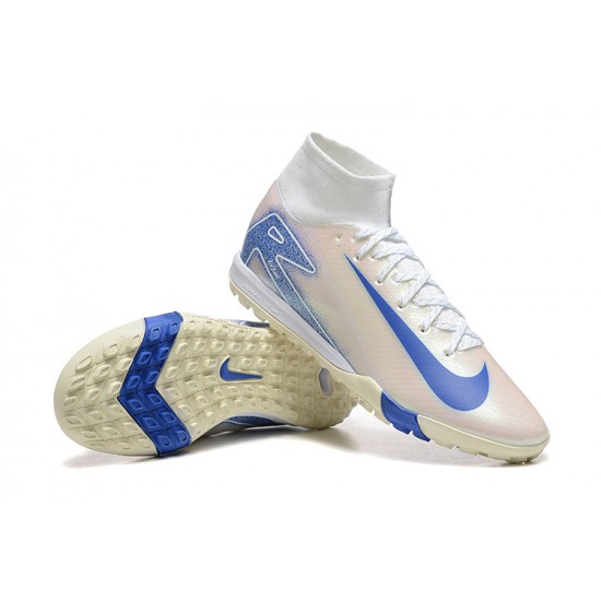 Nike Mercurial Superfly 10 Elite TF White and Blue Football Boots