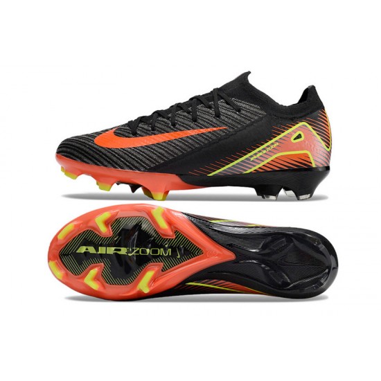 Women/Men Nike Mercurial Vapor 16 Elite FG Black Orange Football Boots